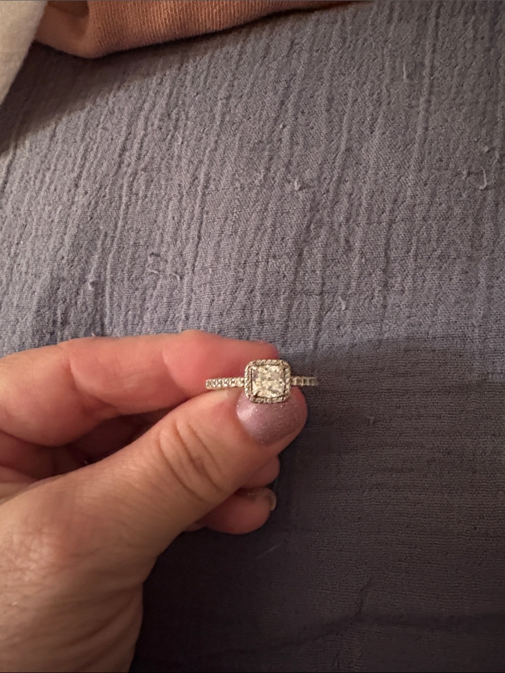 Pandora Silver Halo Engagement Ring - White
